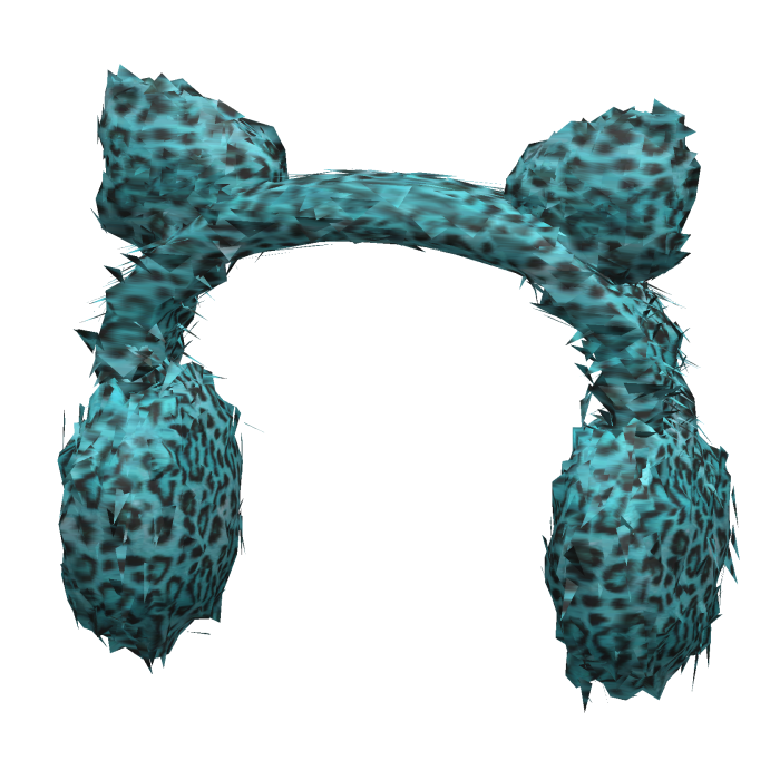 [NEW 🚨] Blue Cheetah Print Earmuffs with Ears