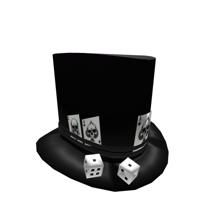 Card Dice Top Hat Black