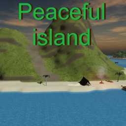 Peaceful island icon