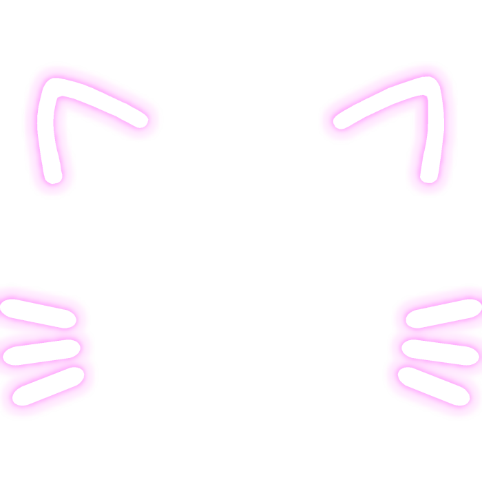[EMISSIVE] Glowing Pink Cat Ear Face Filter