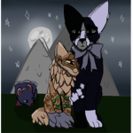 The dog and cat and fish and the horse