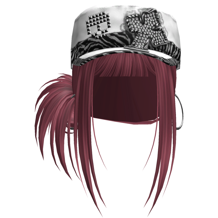 Gyaru Hair w/ Cap & Earrings