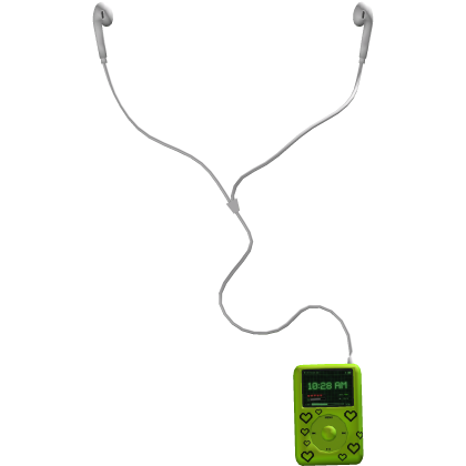 Brat Green Y2K Cute iPod Wired Headphones Roblox item