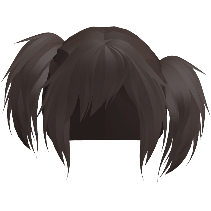 Emo Gothic Uneven Short Pigtails in Brown