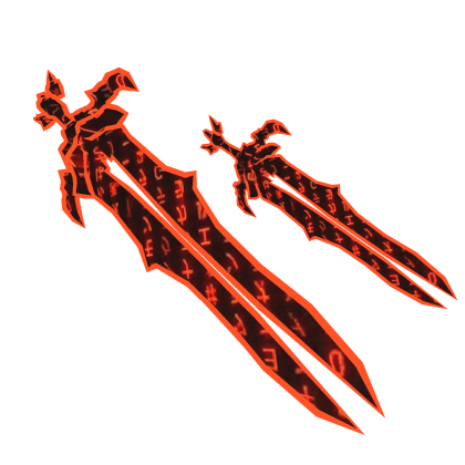 Red Hacker Double Cartoony Sword Roblox item