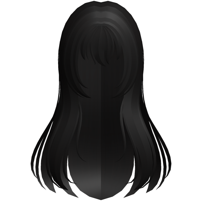 black blunt shoujo anime straight hair
