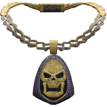 Iced Out Gold Skeletor Chain Necklace 1.0