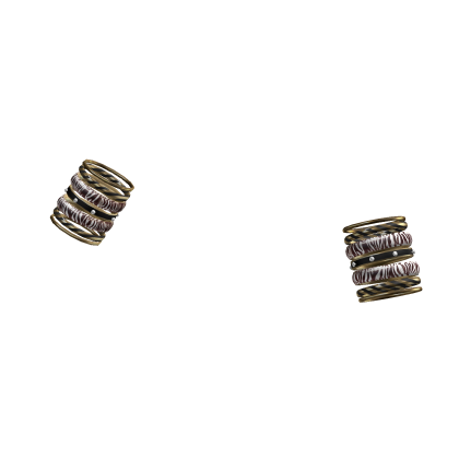 gyaru 2000s vintage zebra gold bracelets; both