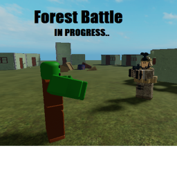 Forest battle in progress