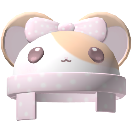 ♡ winter pink hamtaro beanie with scarf