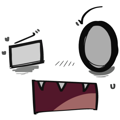 😲 Scene Surprised Fangs Emo Face