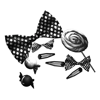 Scene Decora Candy Bows (Black/White)
