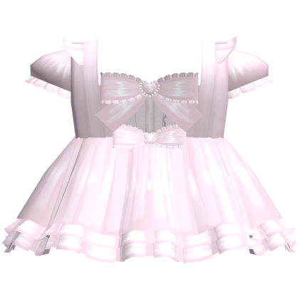 sweet baby doll ruffle heart dress pink