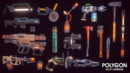 Polygon Sci-Fi Horror Weapons preview 1
