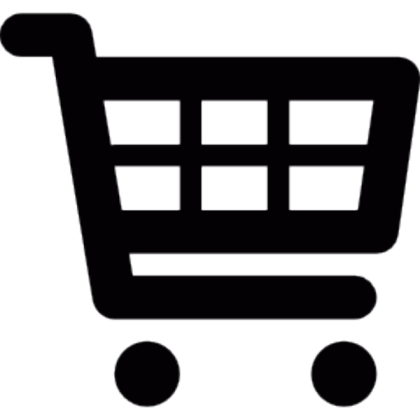 Shopping Cart black background white cart Roblox decal