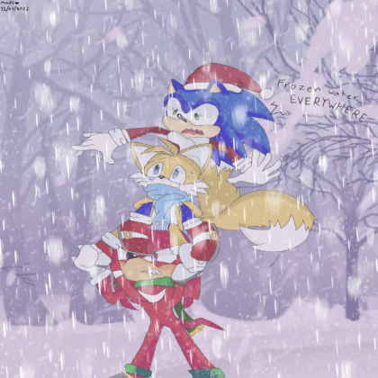 My Team Sonic Christmas drawing Roblox decal