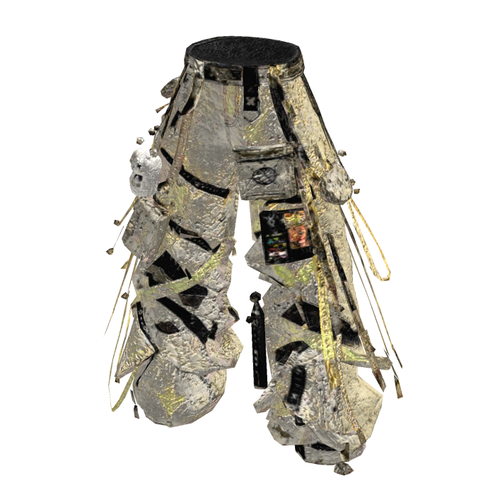 Yellow Y3K Holographic Cargo Pants [PBR]
