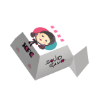 Squid Game chicken burger box on head