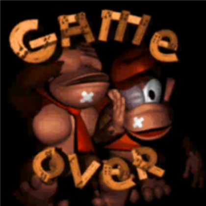 Game Over Donkey Kong Country Roblox decal