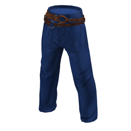Ralph Lauren Blue Belted Ricky Pant thumbnail