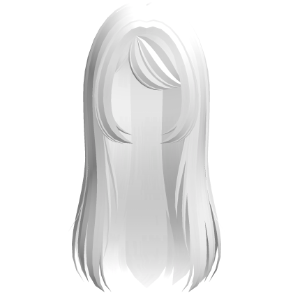 („• ֊ •„) sweetest wispy long hair in white Roblox item
