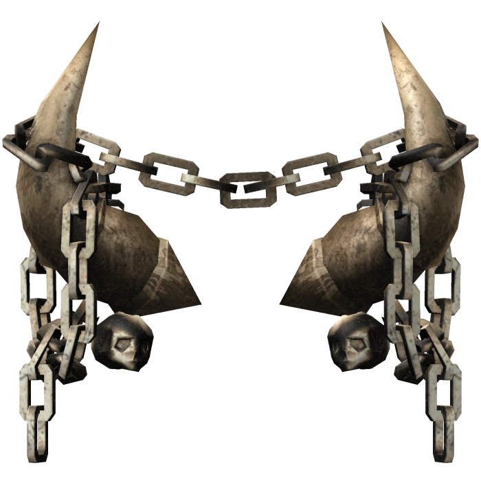 Bone Skeleton Gothic Skull Chained Horns 