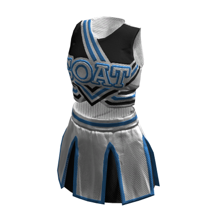 Cheerleader Uniform | White Black Light Blue thumbnail