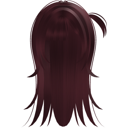 ꒰ cute red long side ponytail hair ♡ ꒱ Roblox item