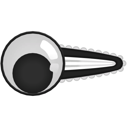 cute googly eye hair clip black and white