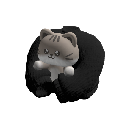 Cat Hugging Black Sweater