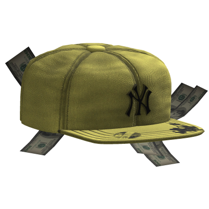 Sideswept Fitted Yellow Money Cap