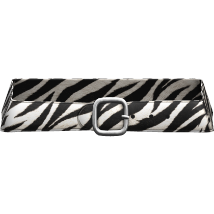 Luxury 2000s Y2K McBling Gyaru Zebra Print Belt 
