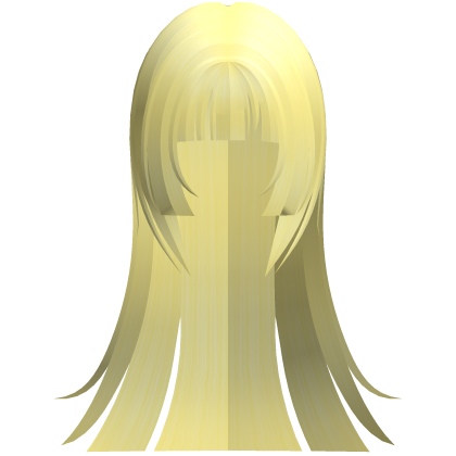 yellow cute hime straight cut long hair