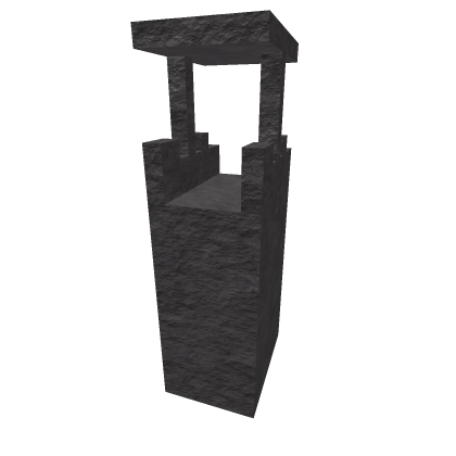 Stone Castle Wall With Roof