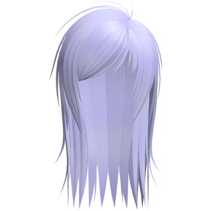 cute messy side part scene hair in periwinkle Roblox item
