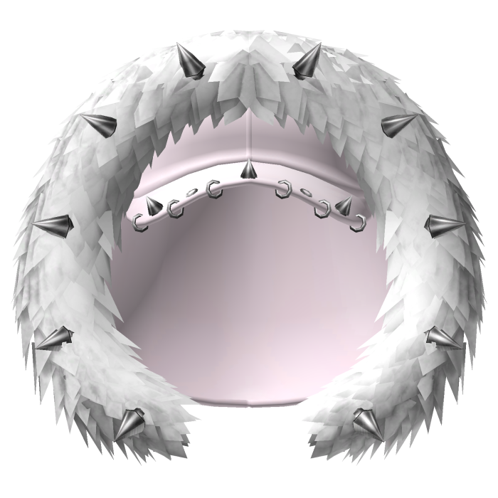┊♰ ꒱ gothic spiked fur hood w/ cap ꒰pink꒱  
