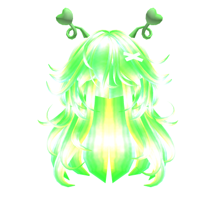 Alien Green Messy Bangs Hair