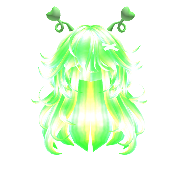 Alien Green Messy Bangs Hair