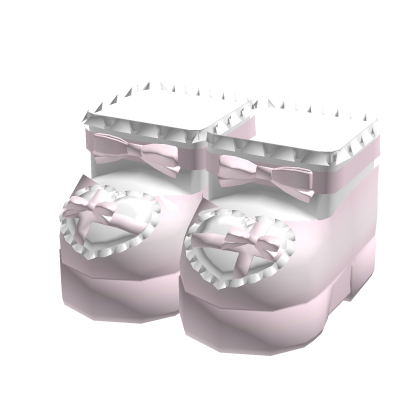 ꒰ ♡ ꒱ jirai kei platform heels in pink & white