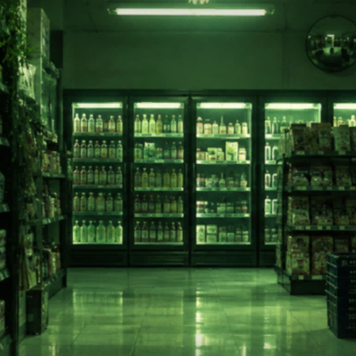 Eerie Grunge Emo Liminal Grocery Store Background