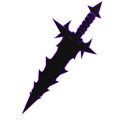 Purple Cartoony Demon Knight Sword