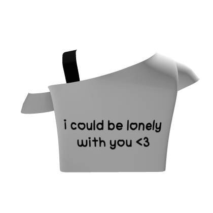 ♡ White matching lyric off shoulder strap shirt