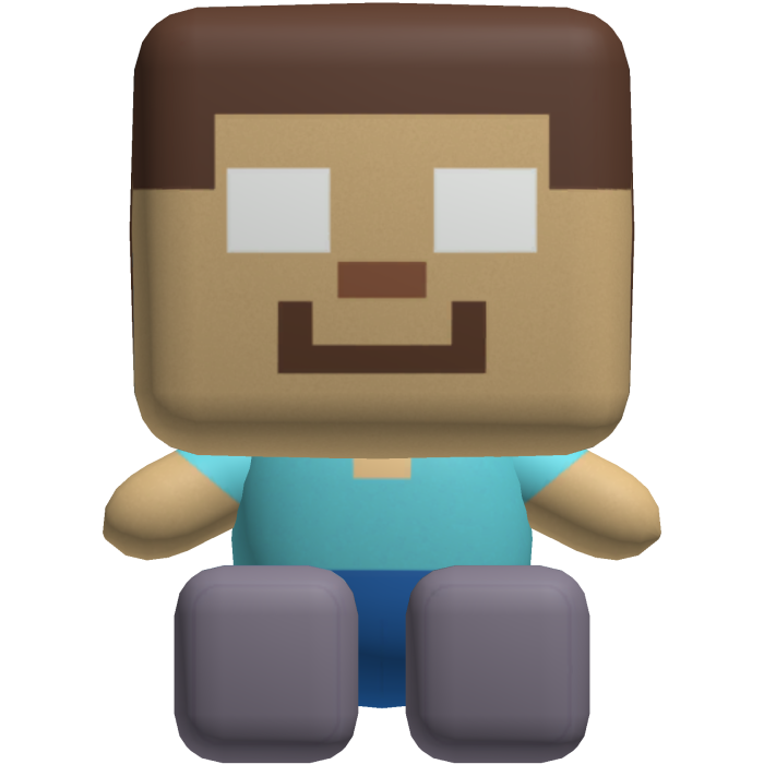 Herobrine Steve Pixel Plush