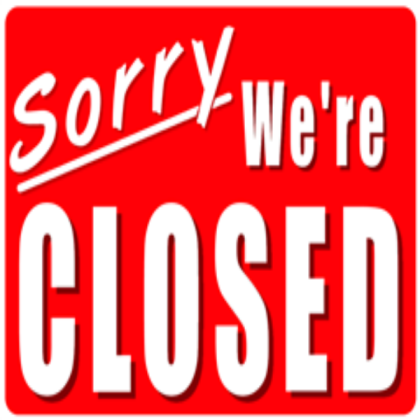 sorry we're closed sign Roblox decal