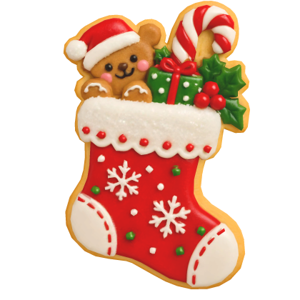 decorated christmas cookie