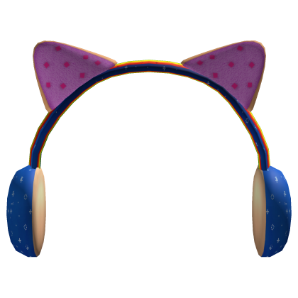 Kawaii Pixel Cat Ear Headphones Roblox item