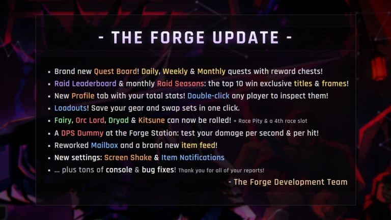 The Forge Update