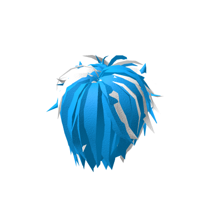 Blue & White Messy Hair
