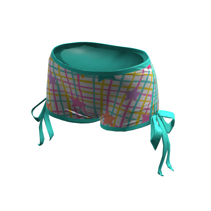 🌺Y2K Teal Plaid Side Tie Shorts[SUSIE]