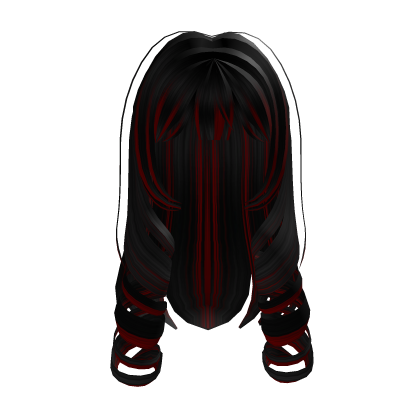 ♡ : long cute princess doll curls in red and black